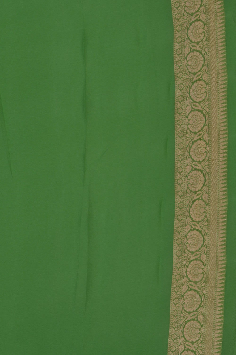 Image of Banarasi Georgette Vibrant Green Saree